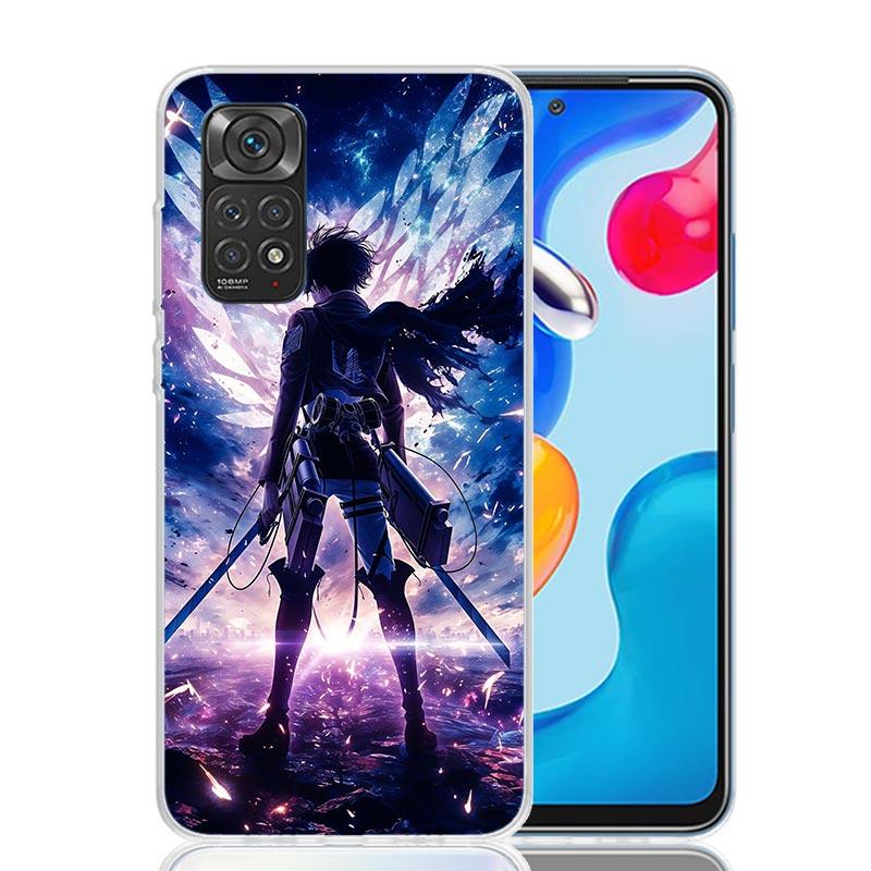 A-Attack On T-Titan Levi Phone Case For Xiaomi Redmi Note 15 14 13 12S 12 Pro Plus 11S 11E 11 11T 10S 10 Art Soft Pattern Cover