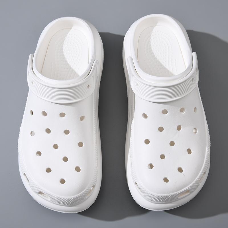 New fashion hole shoes women's platform outdoor wear EVA cool slippers men