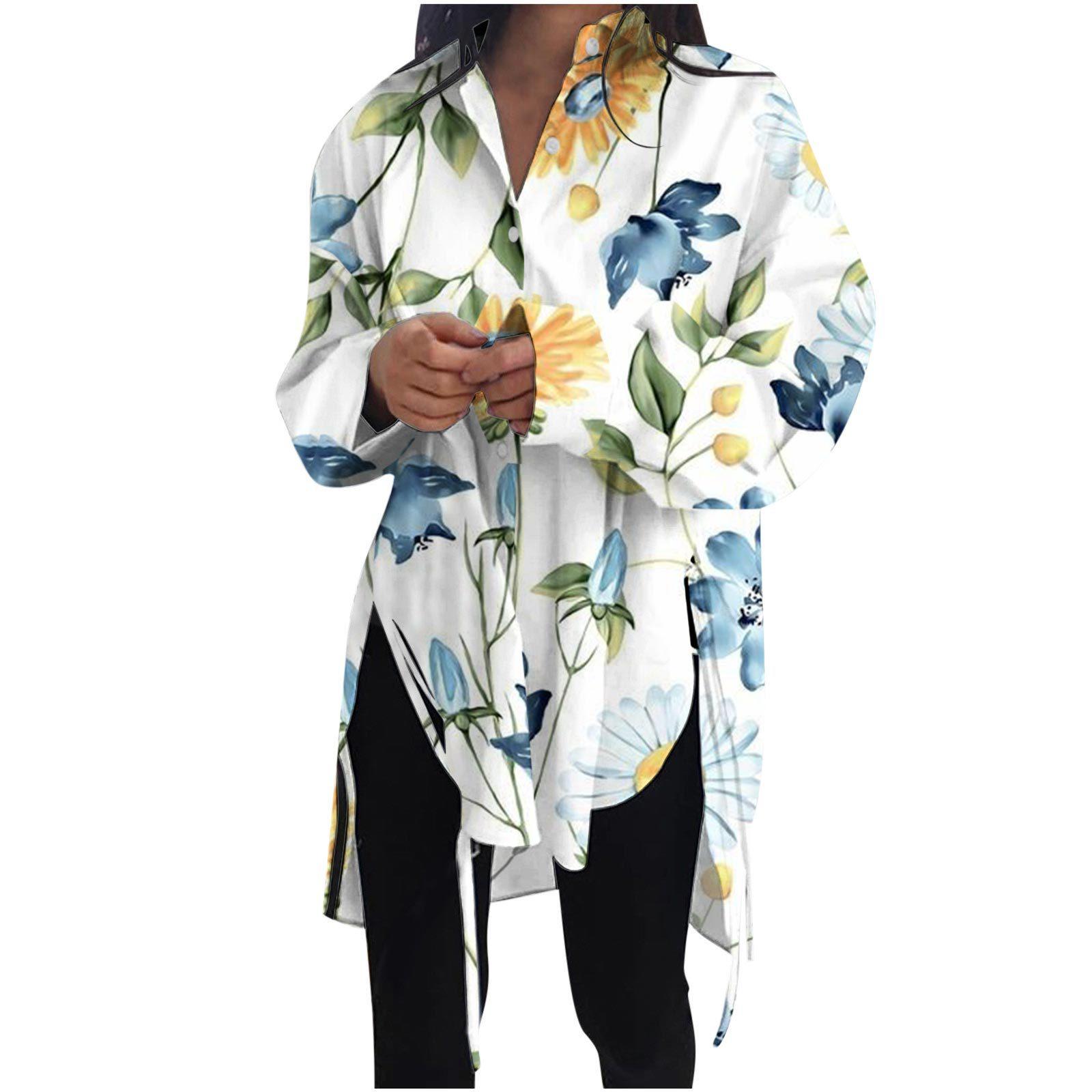 

Модна жіноча блуза, повсякденна сорочка з відкладним коміром і довгим рукавом L