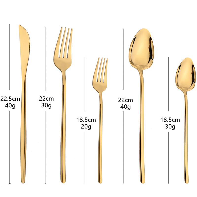 30 ks (6Nastavte) Příbory 18/10 Nádobí z nerezové oceli Nůž Vidlička Lžíce Nádobí Kuchyňské příbory Nádobí v myčce Bezpečné příbory Leštěnka na zrcadla