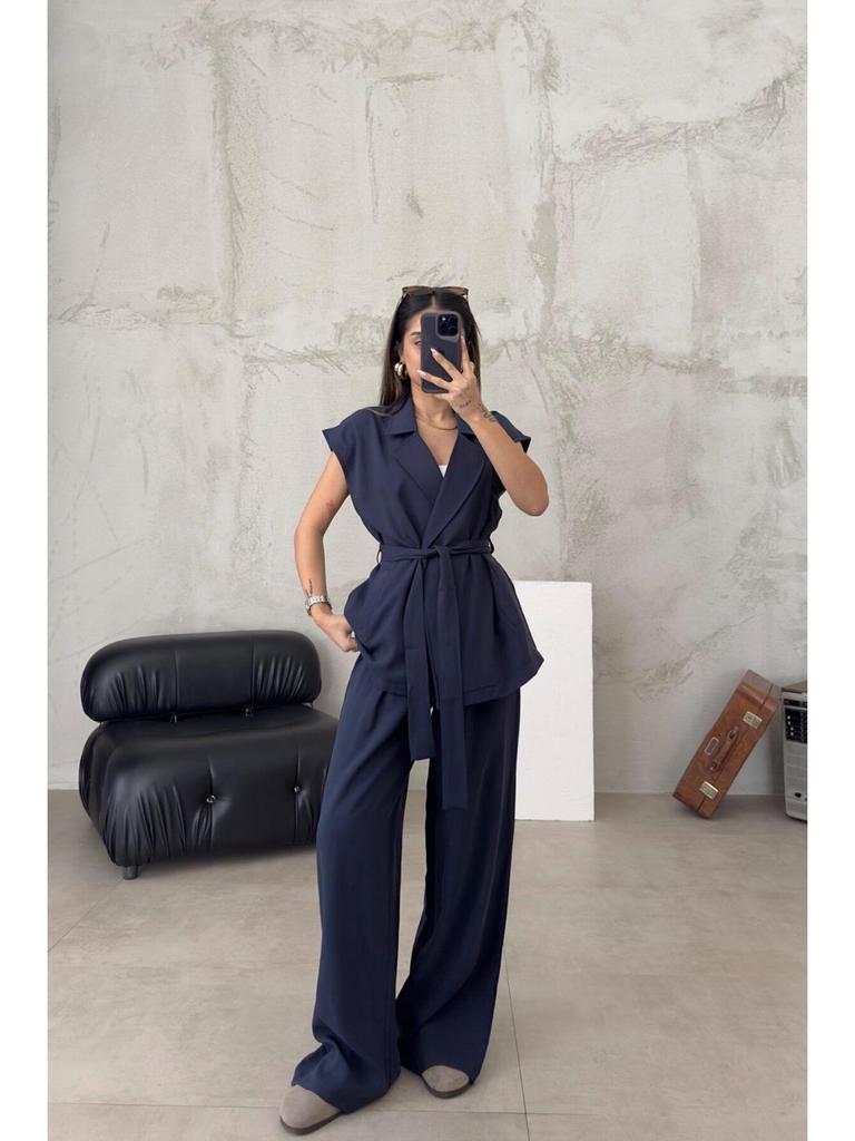 Elegant Autumn Cross-Border Fashion Set: European & American Style 2026 Women's Straight Casual Pants