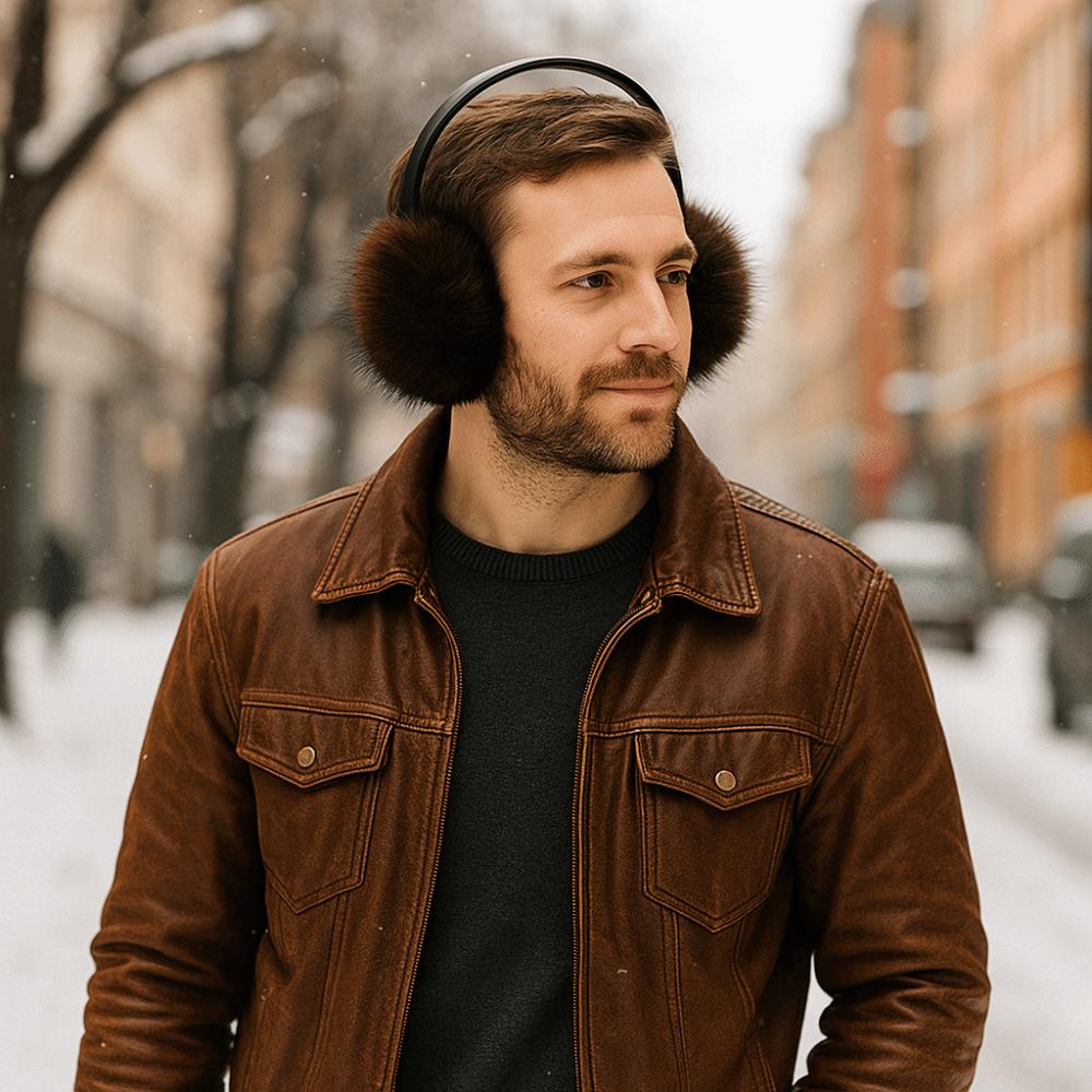 Zesílený ohřívač uší Nadměrné plyšové náušníky Trendy náušníky ze simulované kožešiny Zimní sezóna