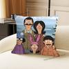Anime BBobs BBurgers Printed Pillow Cover Cushion Case Simple Sofa Pillow Case No Pillow Core