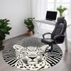 1pc Leopard Print Office Round Area Rug, Indoor Mat Suitable For Office, Under Office Chairs Bedroom Living Room Home Decor, Room Deco