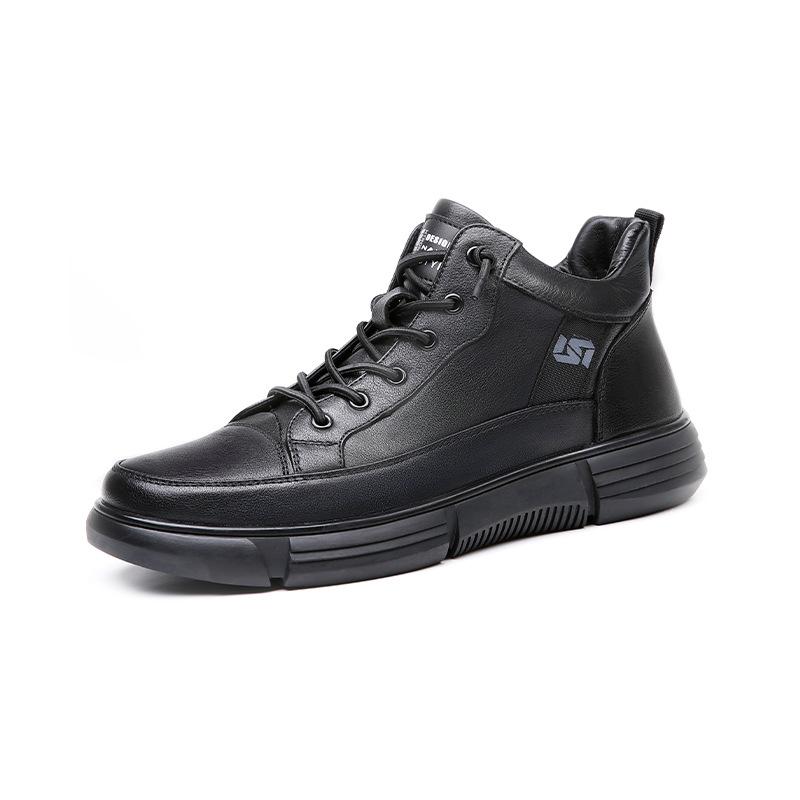 2025 autumn new formal men's leather shoes business office fashion men's shoes first layer cowhide high-top shoes can be