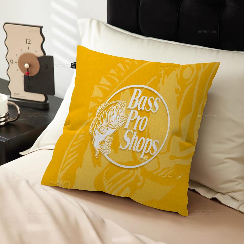 Fishing Brand Bass-Pro-Shops Personalized Pillow Cover Kids Bedroom Wild Party Decor Pillowcase Kid Birthday Shower Gift