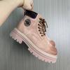 Autumn New Designer Big Size Men's Platform Shoes Solid Color Retro Work Boots Male Pigskin Leather High Quality Ankle Boots Man