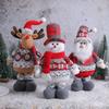 Standing Santa Claus Retractable Doll Snowman Elk Merry Christmas Decoration  Home Decoration