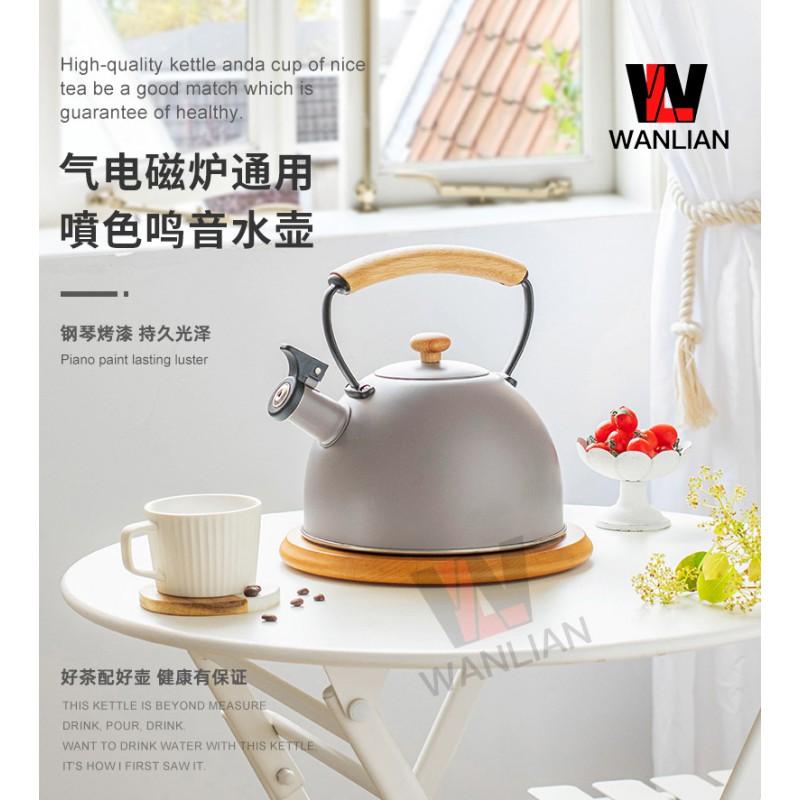 3L Stainless Steel Whistling Kettle Stove Top Use Compatible With Gas Electric Induction Cooktops