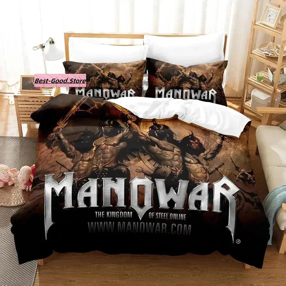 Manowar 3D Print Hip Hop Printed Bed Set Duvet Cover Pillowcase Bedding Set Bed Linen Sheet Quilt Cover Full Queen King Size