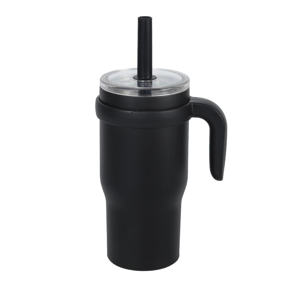New Stainless Steel Cup With Handle Children'S Straw Cup High Value Vacuum Thermos Cup
