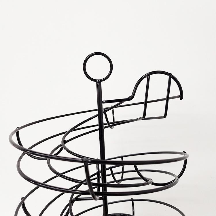 Iron Art Spiral Egg Basket - Creative Large Capacity Storage Rack