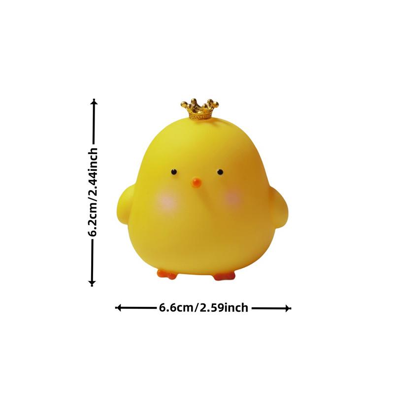 Silicone LED Bedside Night Light ABS Small Chicken Cute Desk Lamps Children's Room Bedrooms With button battery Deco Night Lamps