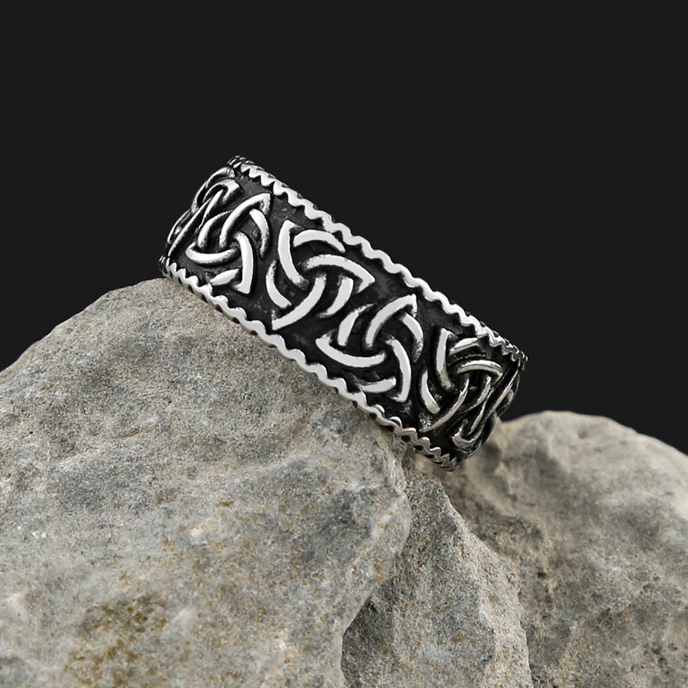 Vintage Nordischer Wikinger Keltischer Knoten Trinity Ring Für Herren Damen Edelstahl Odin Wikinger Amulett Schmuck Geschenk