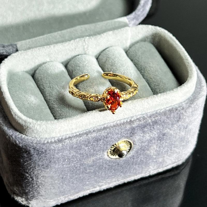 Caibao Series Open Ring Women'S Simple Fashion Niche Design Sweet Cool Light Luxury High-End Accessories