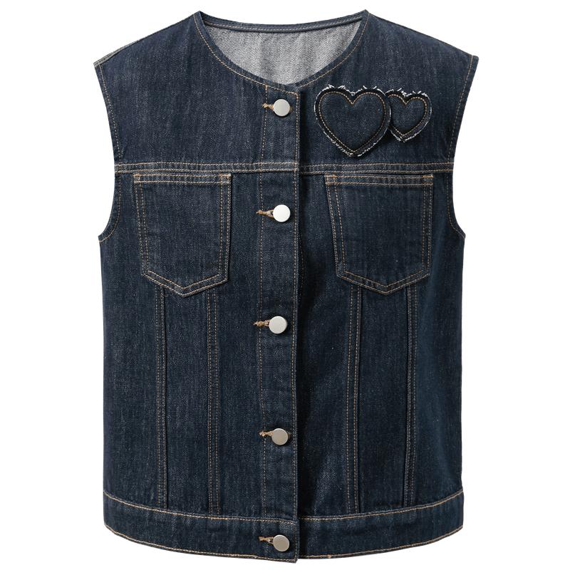San Cai Loose Fit Denim Vest M
