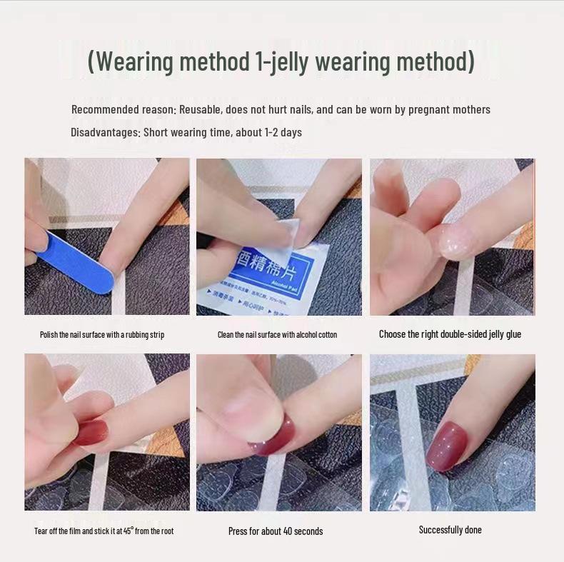 Color Block Herz Rouge Bonbonfarbe Handgefertigte Tragbare Falsche Nägel - Frühling/Sommer Kollektion