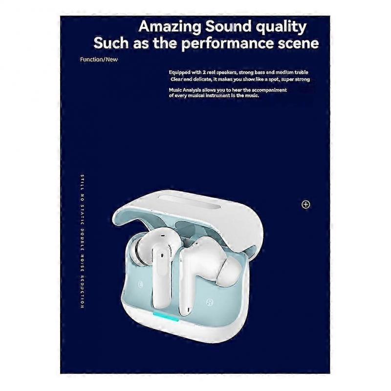 Wireless Bluetooth V5.3 Ear Buds Hybrid Active Noise Cancelling ENC ANC Earbuds for Laptop Pad Andr