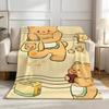 Character B-Butter B-Bear Throw High-Density Short Plush Blanket Soft Skin-Friendly for Sofa Nap Air-Conditioned Room