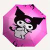 1pc Cool Kuromi Sanrio Cartoon Umbrella, Portable 3-Fold Compact Umbrella, Suitable for Camping, Hiking and Travel, Ideal Easter Birthday Gift for Fam