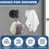 2-6Pcs Suction Cup Towel Hook Bathroom Coat Robe Hook Stainless Steel Wall Mounted Door Hanger Towel Wall Hanger Accessories