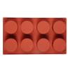 8-Cavity Cylindrical Silicone Mold - French Mousse Cake Chocolate Ice Cream DIY Baking Tool