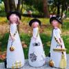 Exquisite Halloween Witch Figurines Cartoon Witch Ghost Ornaments Resin Witch Statue  Desktop