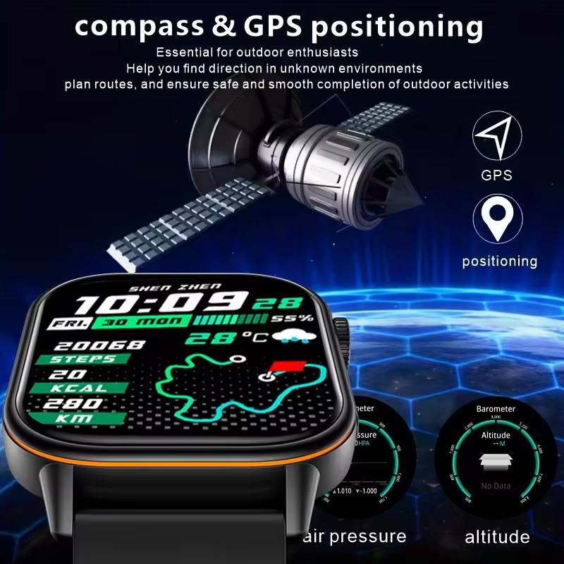 2025 Nové Vojenské Dvoupásmové GNSS GPS Chytré hodinky Kompas 10ATM Vodotěsné Bluetooth Hovor Srdeční tep Sportovní Chytré hodinky Pro Xiaomi