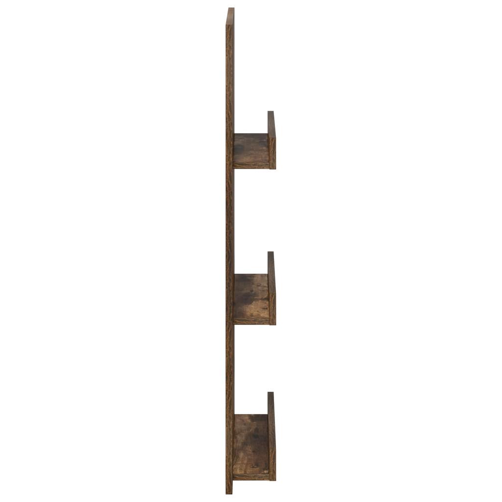 Magazine Rack Smoked Oak 43 x 11 x 102 cm Engineered Wood