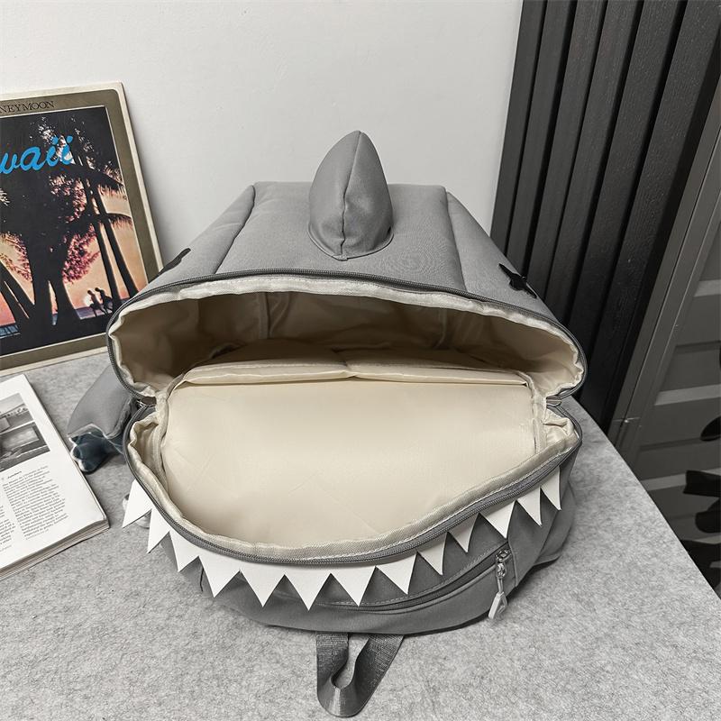 Cute Shark Shape Backpack - Unisex Cartoon Casual Backpack