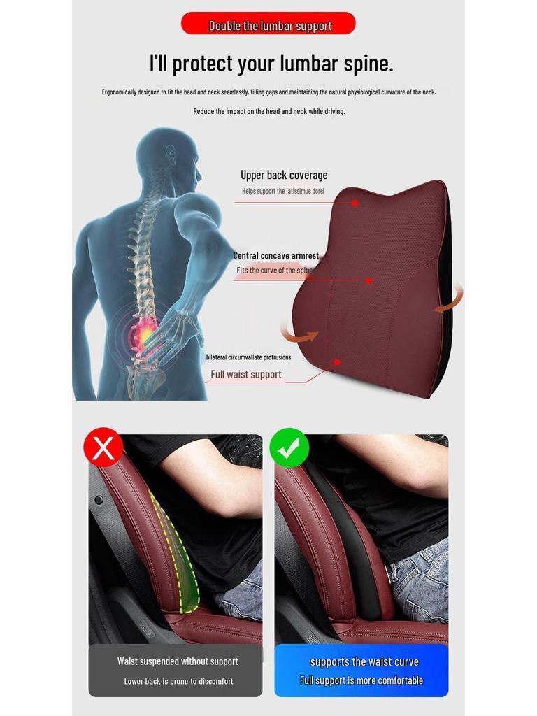 Car Headrest and Neck Pillow for Hyundai ix2535, Tucson, Verna, Elantra, and Wildlander