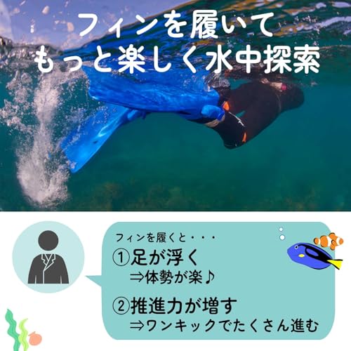 Amazon.co.jp Exclusive REEF TOURER Lightweight and Compact Snorkeling Fins with Adjustable Straps, Fits Over Water Shoes, White, Small (RF0106P)