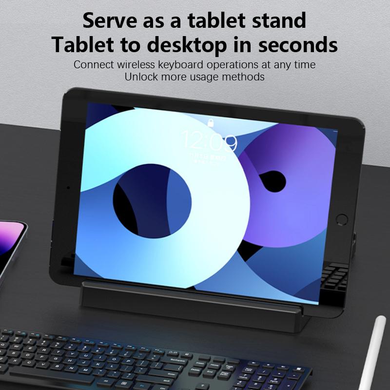 Dual-Slot Adjustable Vertical Laptop Stand Abs Plastic 4In1 Design Space-Saving For Macbook Chromebook Surface Hp Dell Book Ipad