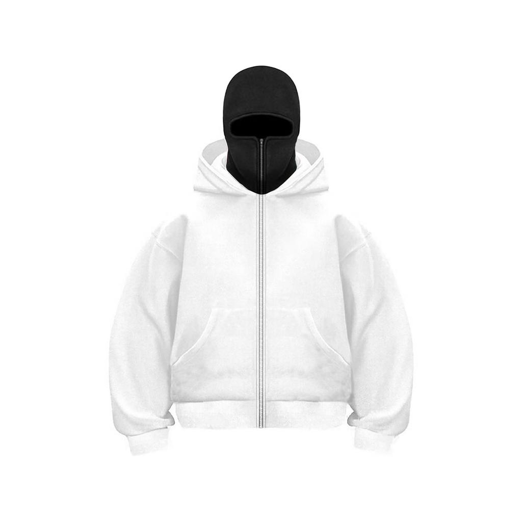 Unisex European Plus Size Double Hood Zippered Sweatshirt Jacket for Autumn/Winter