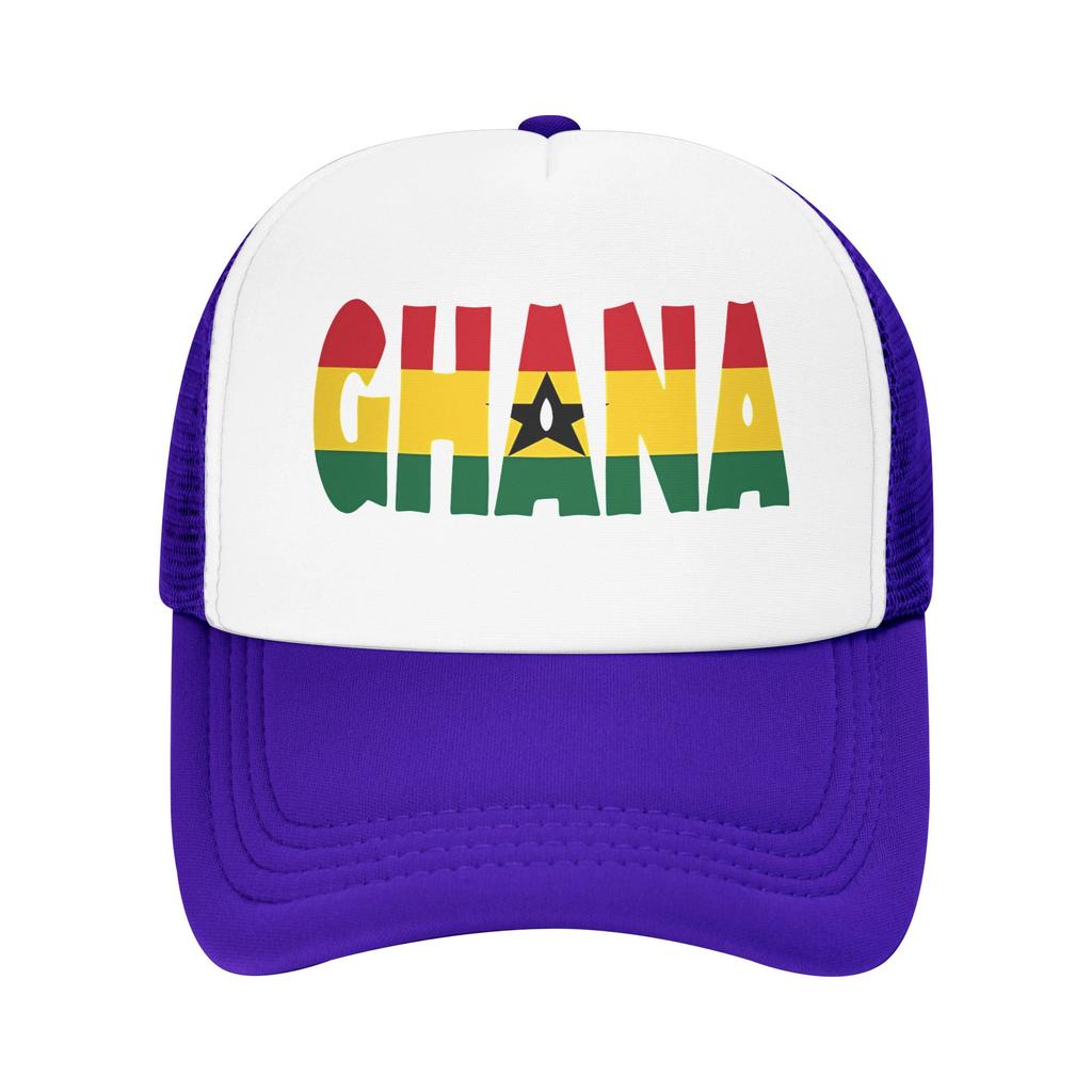 Ghana Sun Hats Streetwear UnisexTeens Mesh Trucker Hat Wholesale Custom DIY Running Hippie Snapback Cap Gift Idea