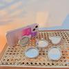 INS Korean Cute 3D Diamonds Love Heart Make Up Mirror Griptok Bracket For iPhone 14Pro Phone Holder Ring Support Stand Grip Tok