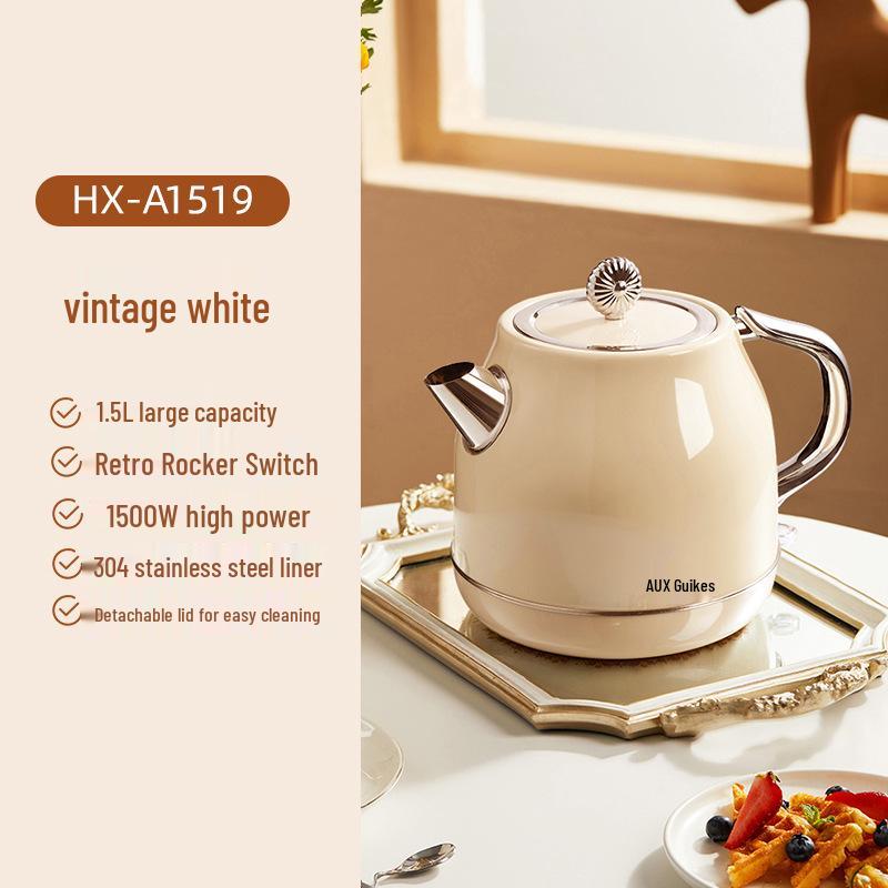 Oakes Retro Electric Kettle: Automatic Small-Sized Boiler for Tea and Water.