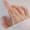 925 Sterling Silver Flower Open Ring - Women's Luxury Index Finger Band