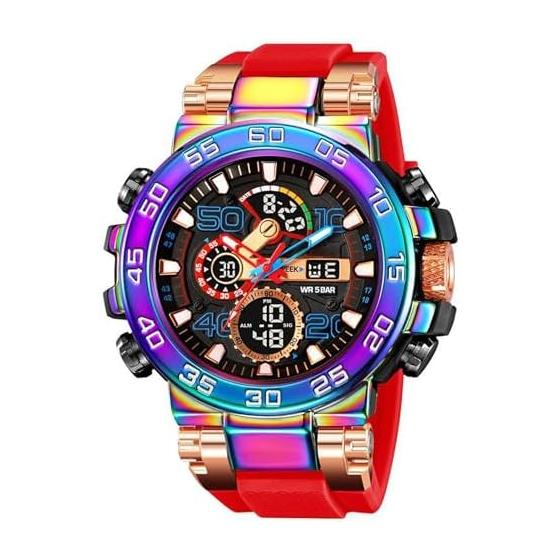 Findtime Multifunctional Digital Watch Men s Analog Digital Watch Dual Time Military Watch Large Screen Luminous LED Light Alarm Stopwatch Equipped