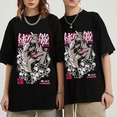 Japan Hot Anime Jujutsu Kaisen T Shirt Unisex Short Sleeve Graphic T Shirts =T-shirt RyoUnisex Sukuna Unisexga Tee Shirt Oversized