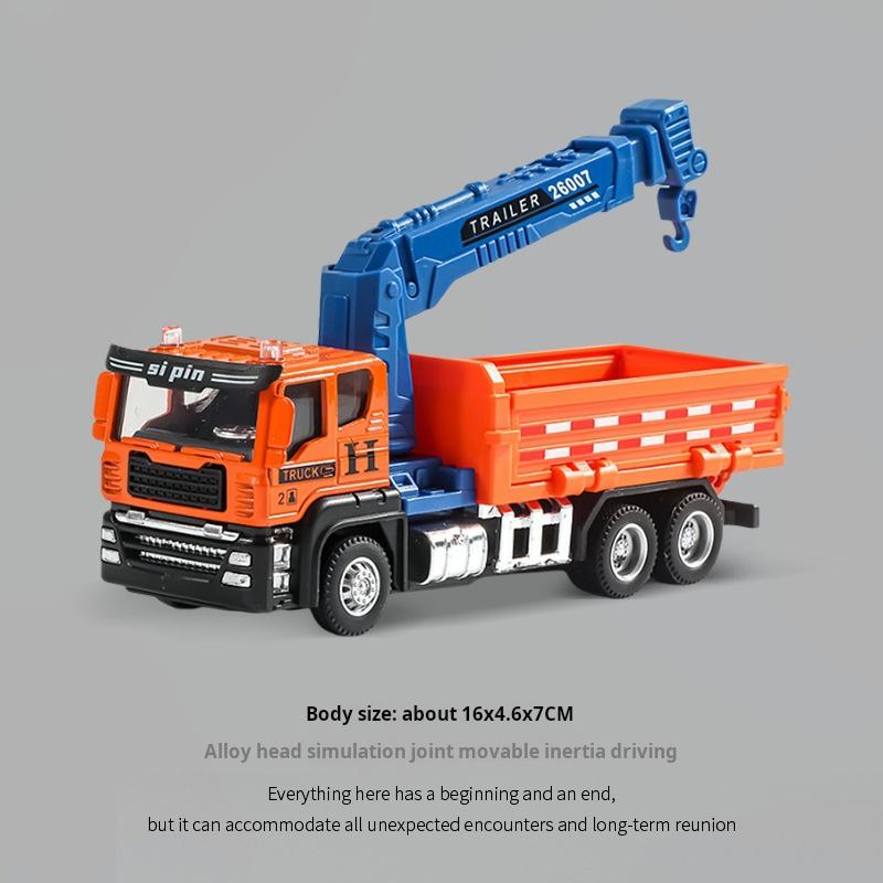Alloy Dump Truck Flat Trailer Fuel Tank Car Model Removable Engineering Transport Container Lorry Vehicle Toy For Boy