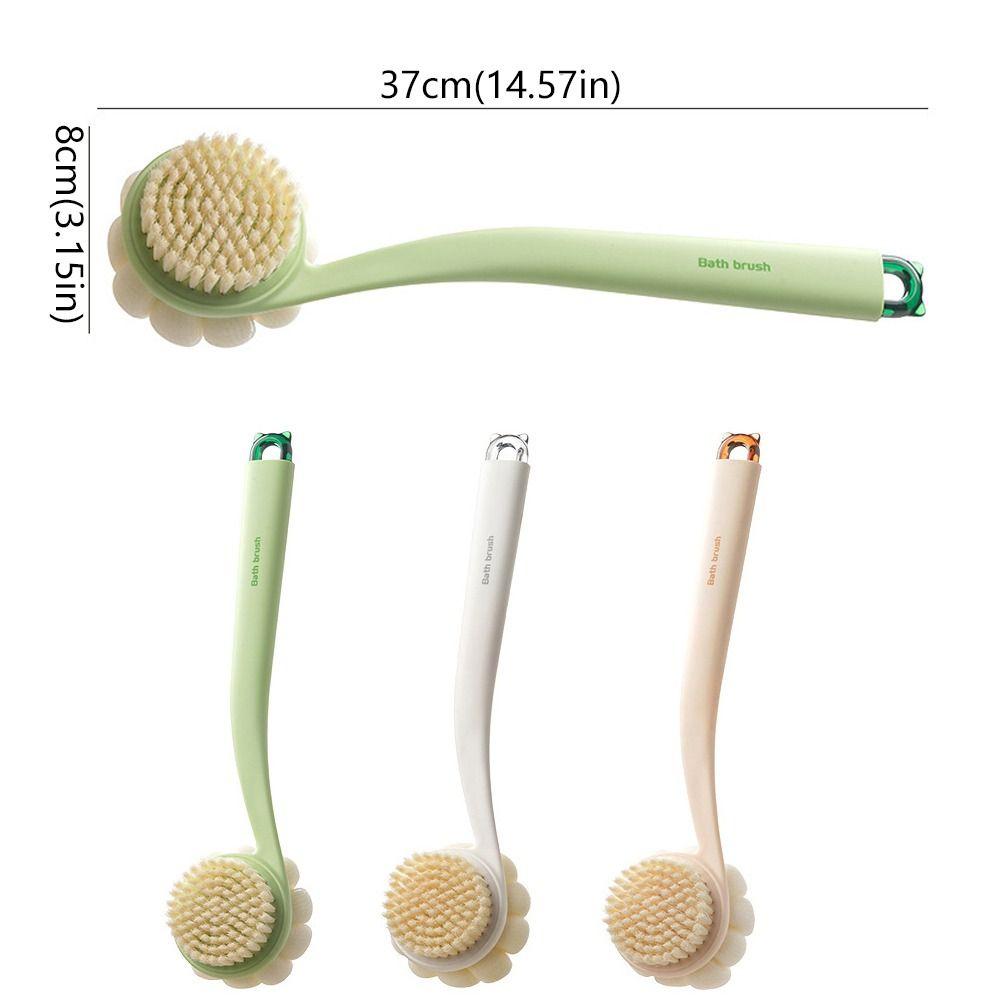 2pcs Anti Slip Long Handle Bath Brush 3-in-1 Massage Bath Brush  Household Shower