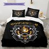 One Piece Jolly Roger Logo Pattern Bedding Quilt Set Quilt Cover Pillowcase Home Birthday Gift(1 * duvet cover + 2 * pillowcase, without core)
