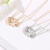 Family Moon & Heart Pendant Love Necklace Set