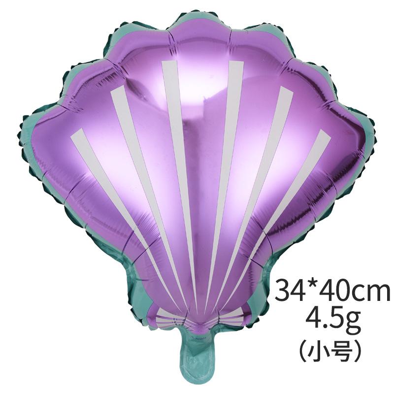 Special-Shaped Mermaid Balloon Birthday Party Decoration Balloon Fish Tail Shell Modeling Aluminum Film Ocean Fairy Tale