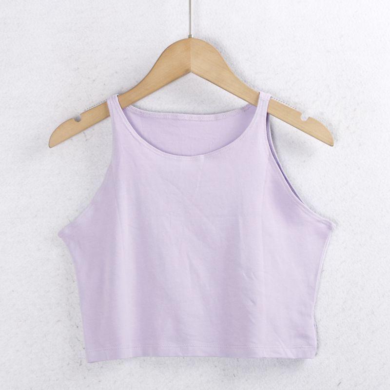 Inner Cotton Pullover Short Chic Multicolor Vest