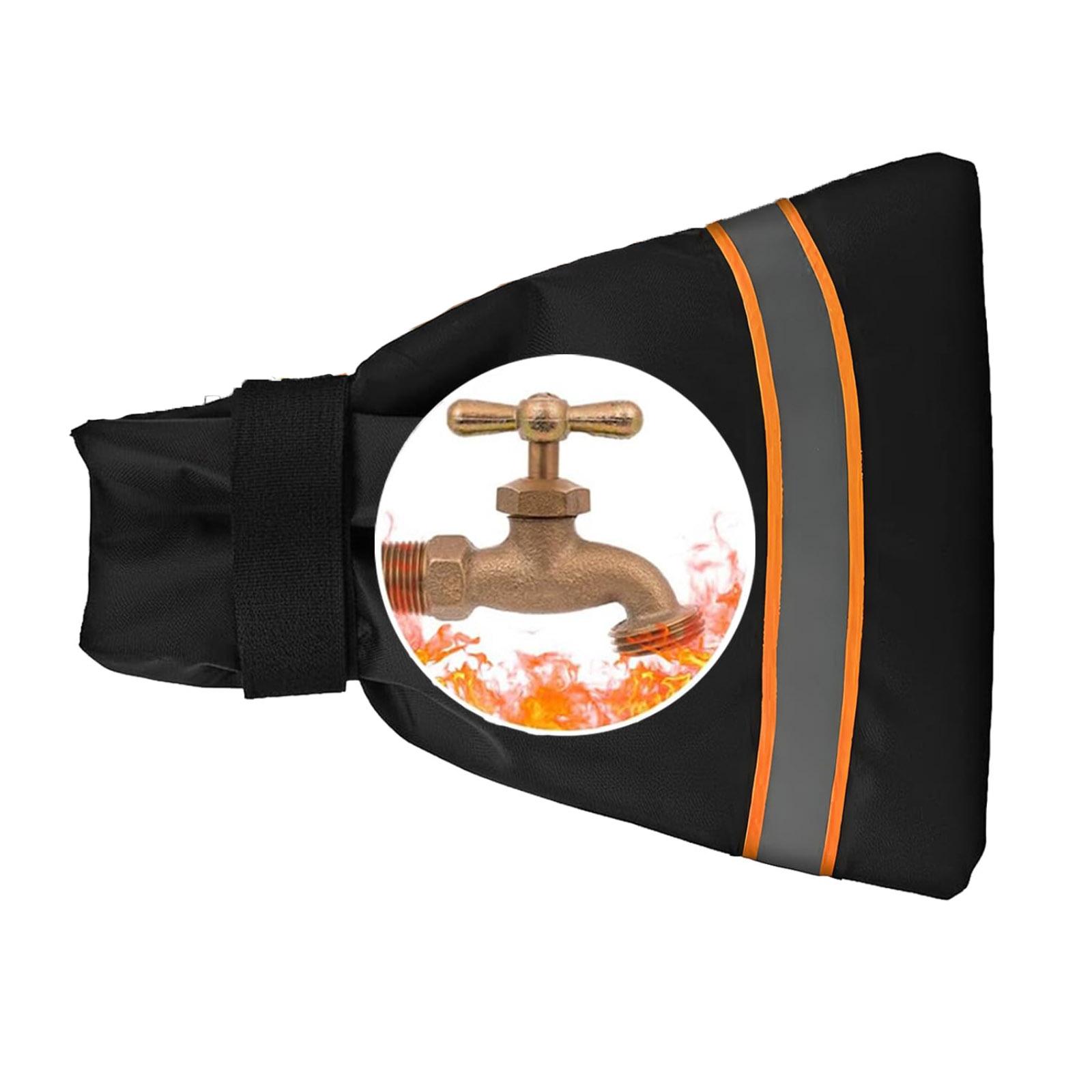 

Зимний чехол-антифриз для крана, Наружный светоотражающий защитный чехол для крана One Size чёрный