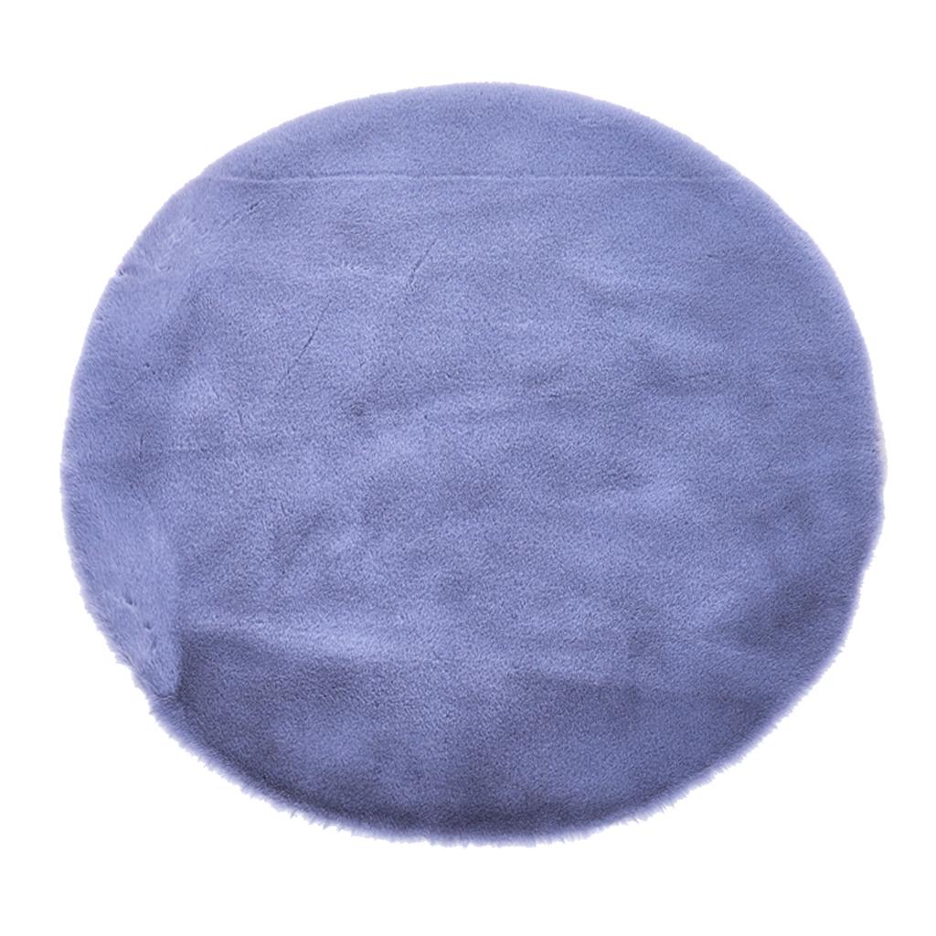 Round Area Rug, Faux Fur Rugs Plush Floor Mat for Bedroom,60cm