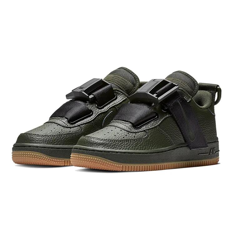 Nike Air Force 1 Utility Grade School 'Sequoia' (Unisex) Sequoia / Sequoia / Black Skate Shoes AJ6601 300