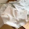 Women's New Summer Sweet and Fresh 10A Antibacterial Cotton Extended Mid Waist Briefs